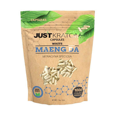 JUST KRATOM CAPSULES 1000CT 500MG - MAENG DA WHITE