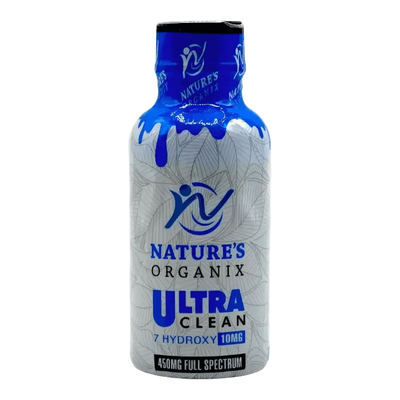 Nature's Organix 7 Hydroxymitragynine + 450mg Mit Liquid Shot Blue 10mg