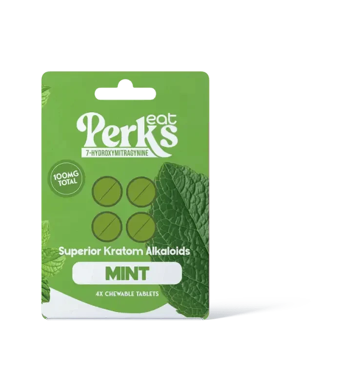 Eat Perkz 4ct 7OH Mint Chewable Tabs 25mg Per Tablet