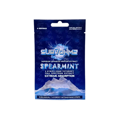 Sub 7 3ct OHMZ 7OH Strips Spearmint 20mg per Strip