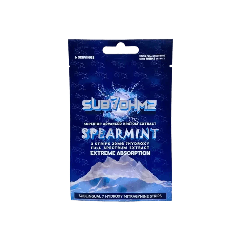 Sub 7 3ct OHMZ 7OH Strips Spearmint 20mg per Strip