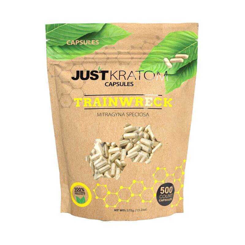 JUST KRATOM CAPSULES 500CT 500MG - TRAINWRECK