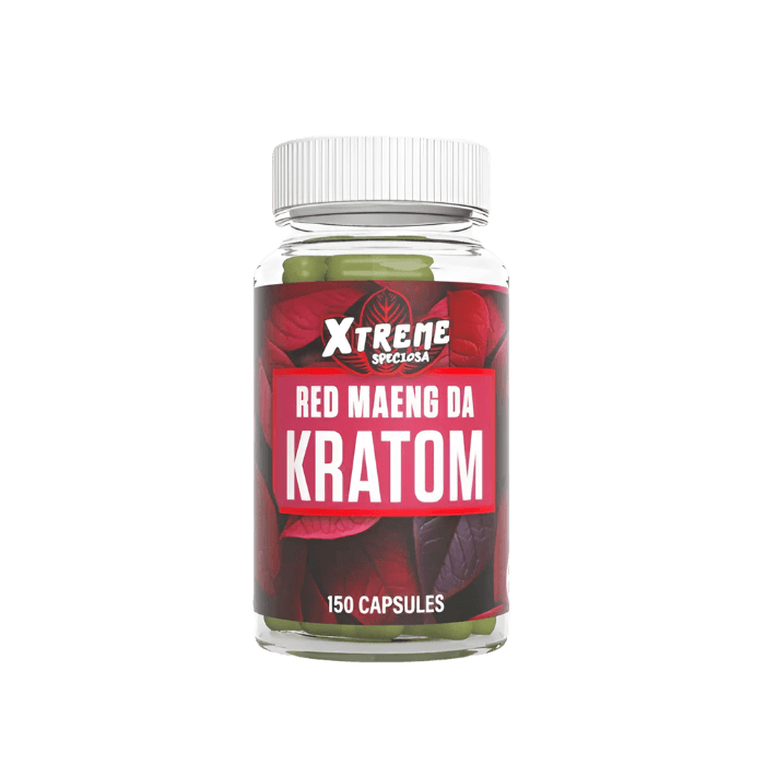 XTREME SPECIOSA Kratom CAPSULES 150CT - MAENG DA RED VEIN
